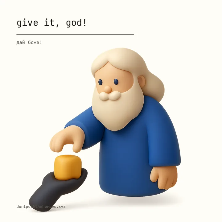 “Give it, God!” — Дай Боже!