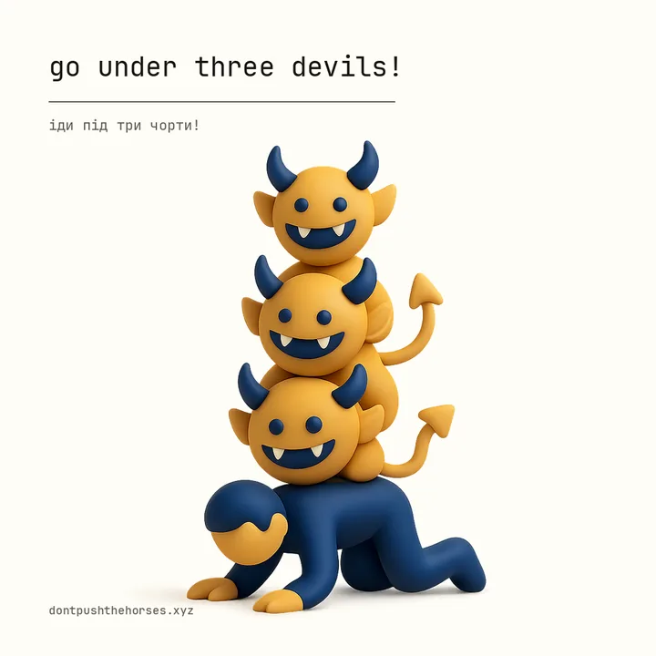 “Go under three devils!” — Іди під три чорти!