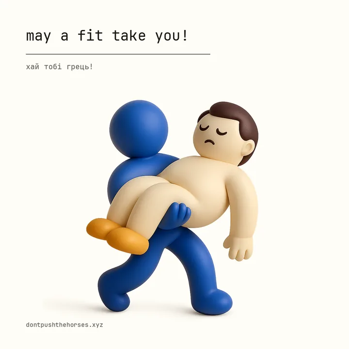“May a fit take you!” — Хай тобі грець!