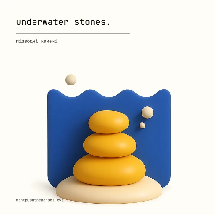 “Underwater stones.” — Підводні камені.