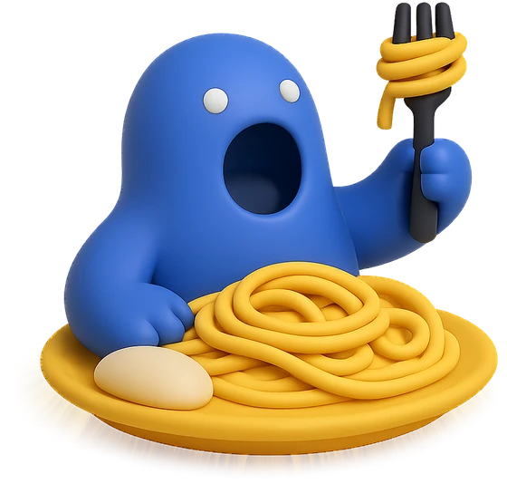 Illustration of the literal translation: Appetite comes while eating.