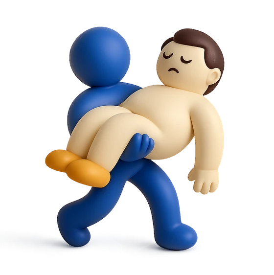 Illustration of the literal translation: May a fit take you!