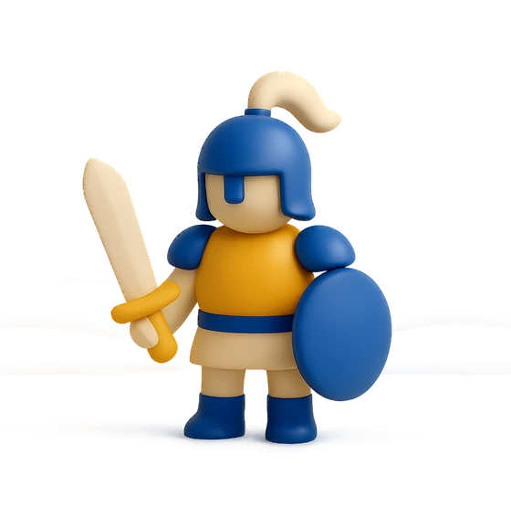 Illustration of the literal translation: One in the field is not a warrior.
