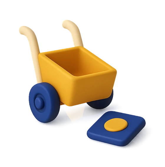 Illustration of the literal translation: What fell off the cart is lost.