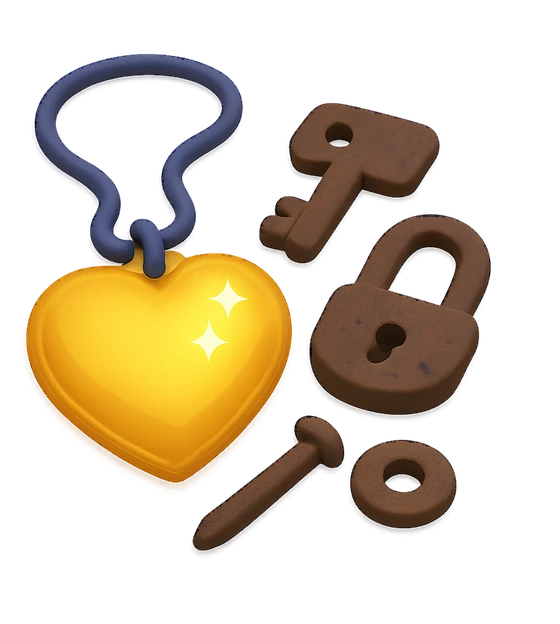 Illustration of the literal translation: Old love does not rust.