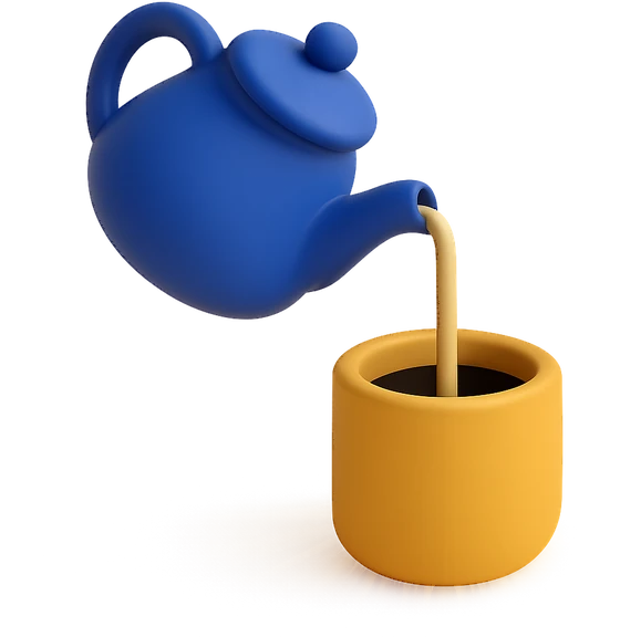 Illustration of the literal translation: To pour from the empty into the hollow.